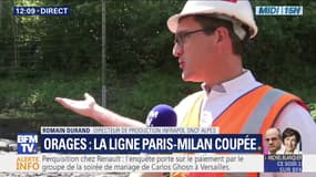 Orages: la ligne de train Paris-Milan coupée