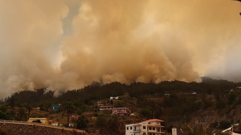 Espagne: baisse des températures favorable pour éteindre un feu sur l'île de La Palma