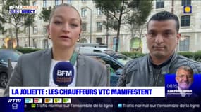 Marseille: les chauffeurs VTC manifestent à La Joliette