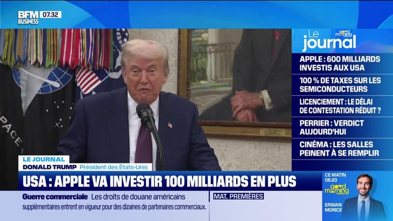 Apple va investir 600 milliards de dollars en quatre ans aux États-Unis
