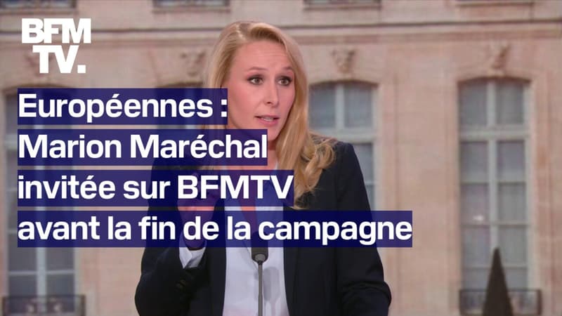 Européennes: l'interview de Marion Maréchal sur BFMTV en intégralité