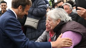 Emmanuel Macron à Barbazan-Debat (Hautes-Pyrénées), le 29 avril 2022