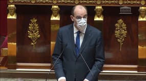 Jean Castex devant les députés ce 1er avril. 