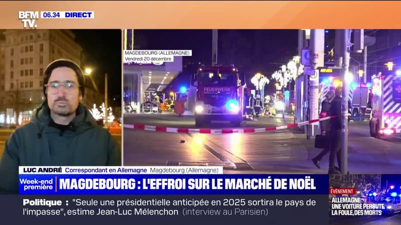 Magdebourg: l'effroi des badauds après qu'une voiture a foncé sur la foule d'un marché de Noël et fait deux morts en Allemagne