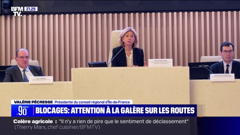 Mobilisation des agriculteurs: La présidente du conseil régional d'Île-de-France, Valérie Pécresse, annonce de possibles perturbations dans les transports en commun
