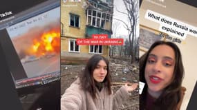Trois comptes de TikTokeuses témoignant de la guerre en Ukraine