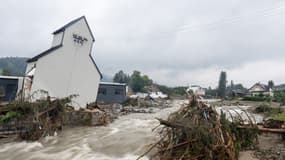 Les dégâts à Bela pod Pradedem, en République Tchèque, après le passage de la tempête Boris, le 16 septembre 2024.