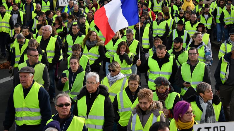 Des gilets jaunes à Rochefort, le 24 novembre 2018.