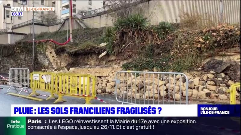 Île-de-France: un pan de mur s'effondre à Saint-Cloud, des sols fragilisés par la pluie?