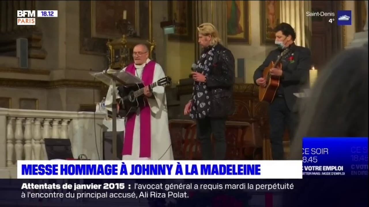 Paris une messe hommage à Johnny Hallyday à la Madeleine ce mercredi