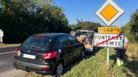 Une photo d'un véhicule confisqué par les gendarmes à un jeune conducteur qui venait d'être flashé à 114 km/h au lieu de 50.
