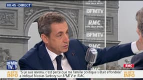 Nicolas Sarkozy face à Jean-Jacques Bourdin en direct