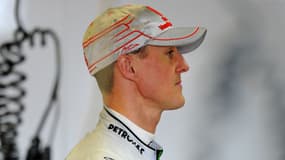 Michael Schumacher sur le circuit de Formule 1 de Melbourne, en Australie, le 25 mars 2011.