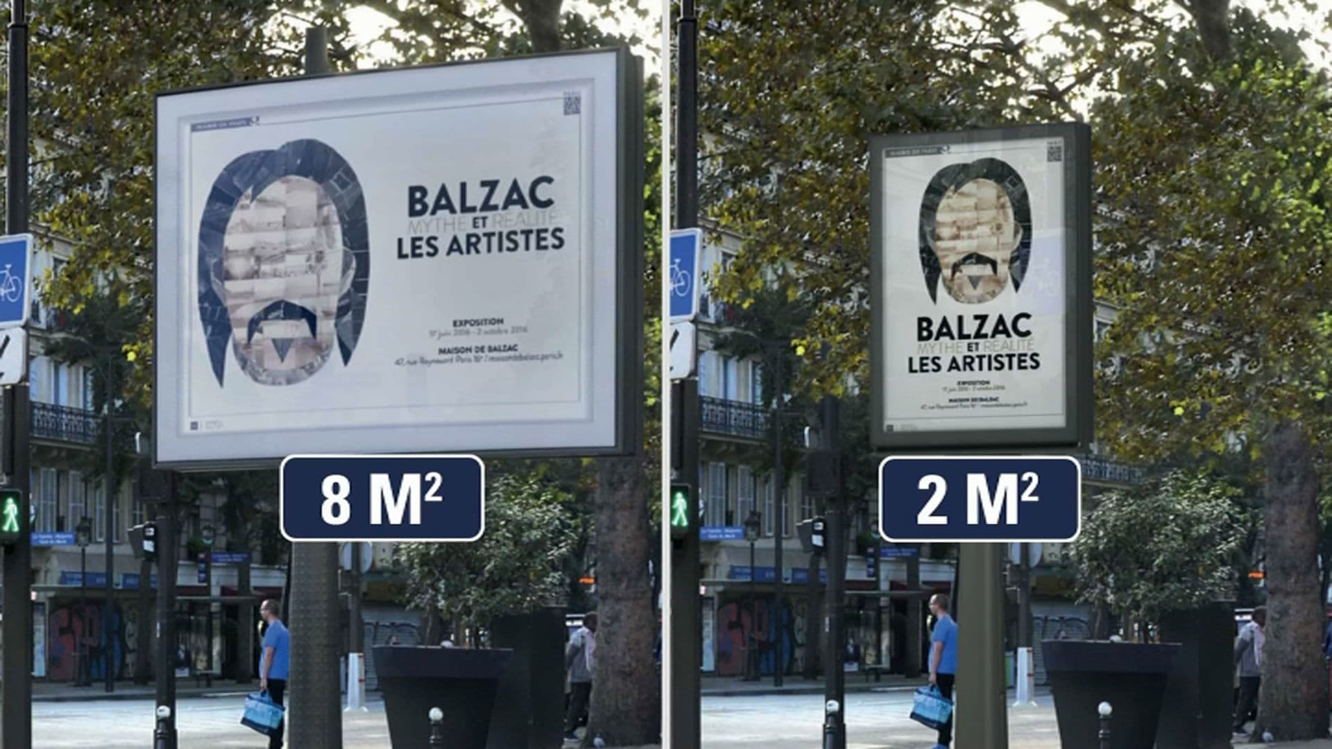 Les panneaux de 8m2 vont être remplacés par des panneaux de 2m2.