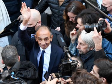 Eric Zemmour, candidat d'extrême droite à la présidentielle, lors de son déplacement à Cannes (Alpes-Maritimes), le 22 janvier 2022.