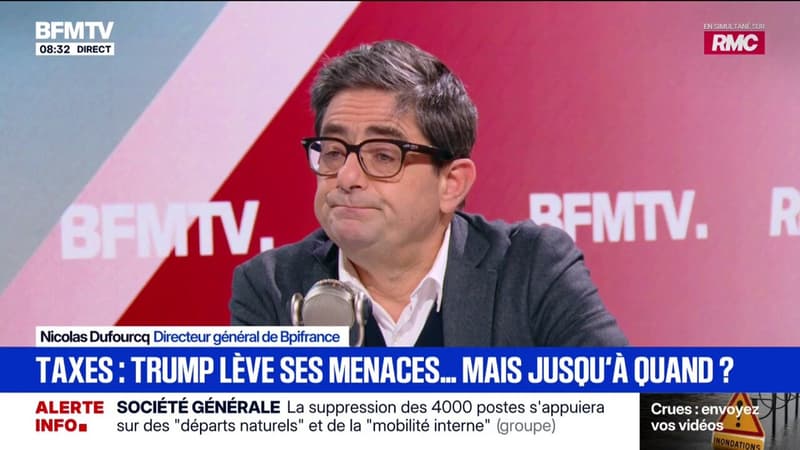"Il faut calmer l'enfant": Nicolas Dufourcq, directeur général de Bpifrance, assure que Donald Trump et les États-Unis ont "besoin de l'Europe"