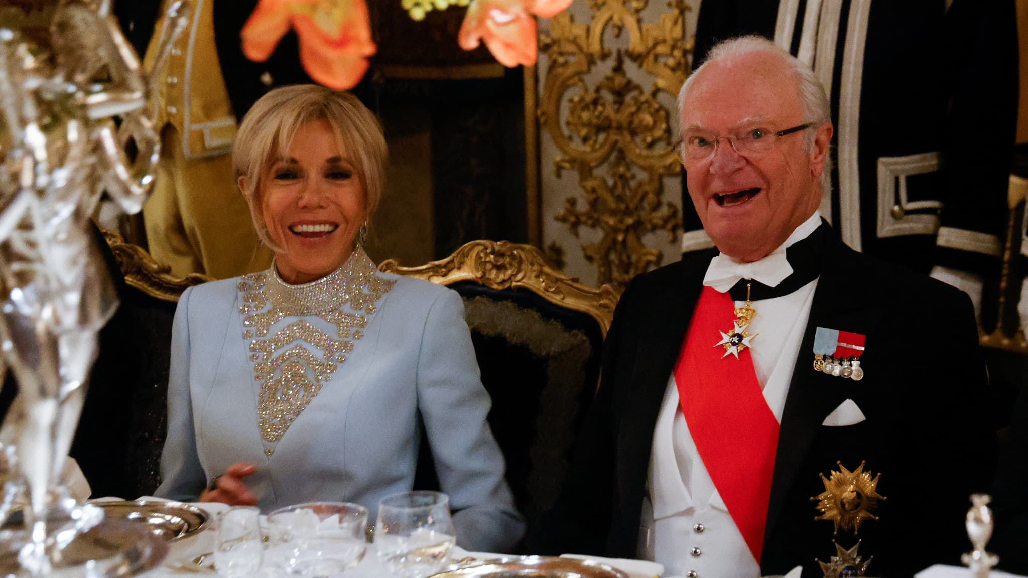 Brigitte Macron a participé ce mardi 30 janvier 2024 à un dîner d'Etat en Suède