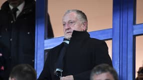 Jean-Michel Aulas lors du match Lorient-OL, le 4 mars 2022