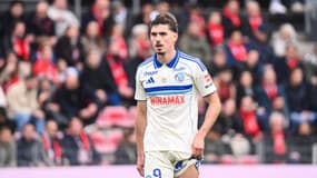 Joaquin Panichelli lors du match Rennes-Strasbourg (4-1, L1), le 2 novembre 2025