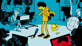 Détail de la couverture du "Jeune Acteur", la BD de Riad Sattouf sur Vincent Lacoste