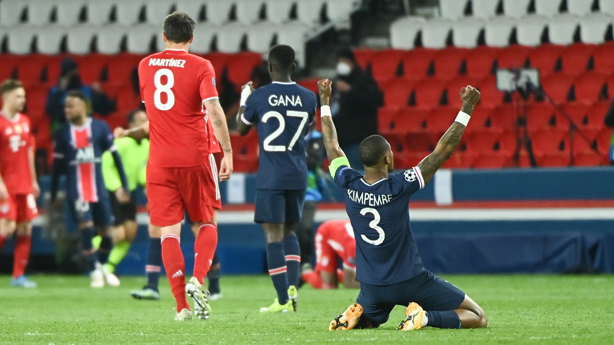 Presnel Kimpembe à la fin du match face au Bayern Presnel Kimpembe à la fin du match face au Bayern