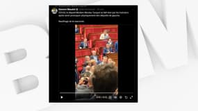 Le député Modem Nicolas Turquois manque d'en venir aux mains avec des élus du NFP, à l'Assemblée nationale le jeudi 28 novembre 2024