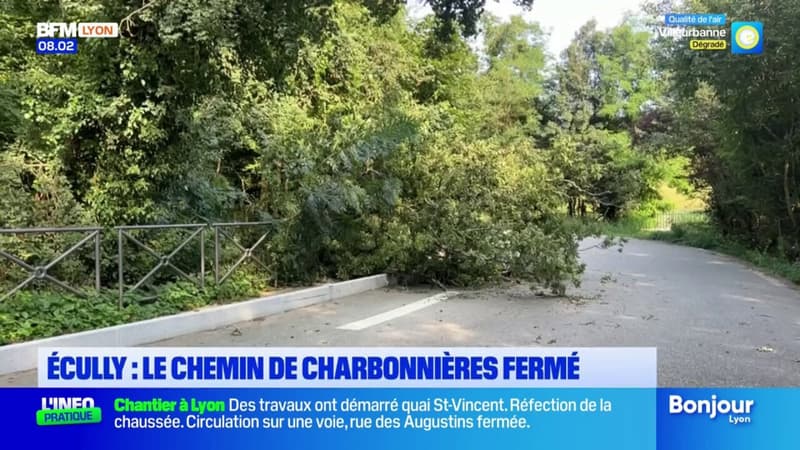 Ça fait faire un gros détour: le chemin de Charbonnières à Écully de nouveau fermé