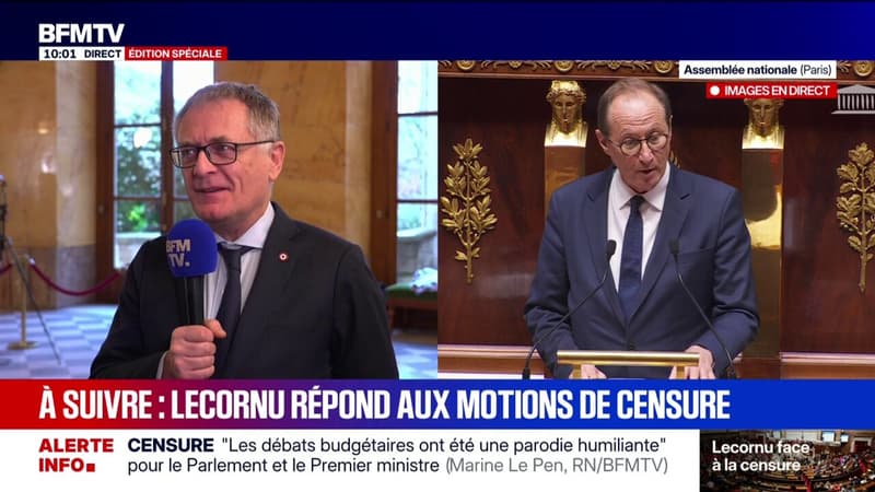 Motions de censure: "C'est un budget imparfait car c'est le budget de personne", estime Philippe Juvin (LR)