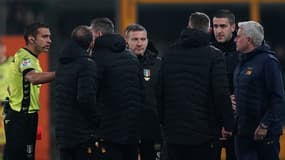 José Mourinho expulsé par l'arbitre Marco Piccinini