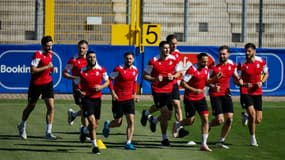 L'équipe de Géorgie à l'entraînement le 28 juin 2024.