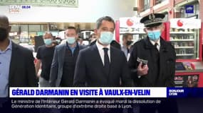 Le ministre de l'Intérieur Gerald Darmanin à Vaulx-en-Velin ce mercredi