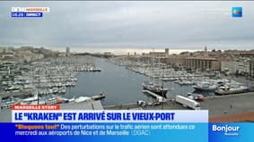 Le Kraken a jeté son ancre dans le Vieux-Port de Marseille jusqu'au 29 septembre.