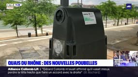Quais du Rhône: de nouvelles poubelles installées par la métropole