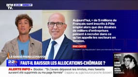 LA BANDE PREND LE POUVOIR - Éric Ciotti souhaite diminuer l'indemnité chômage