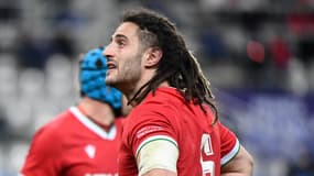 Le rugbyman gallois Josh Navidi, à Saint-Denis le 20 mars 2021