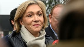 Valérie Pécresse lors d'un déplacement à Marcq-en-Barœul dans le Nord le 29 mars 2022 