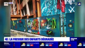 Lyon: une fresque réalisée par des enfants dégradée à la Croix-Rousse