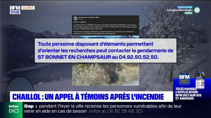 Incendie à Chaillol: les gendarmes lancent un appel à témoins