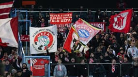 Les supporters du Bayern Munich contre le PSG le 14/02/2023