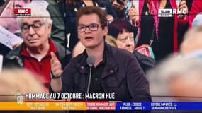 Emmanuel Macron hué au Dôme de Paris lors de la soirée hommage au 7 octobre.