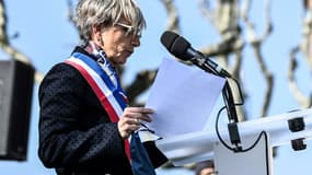 La maire de Romans-sur-Isere Marie-Hélène Thoraval le 4 avril 2020