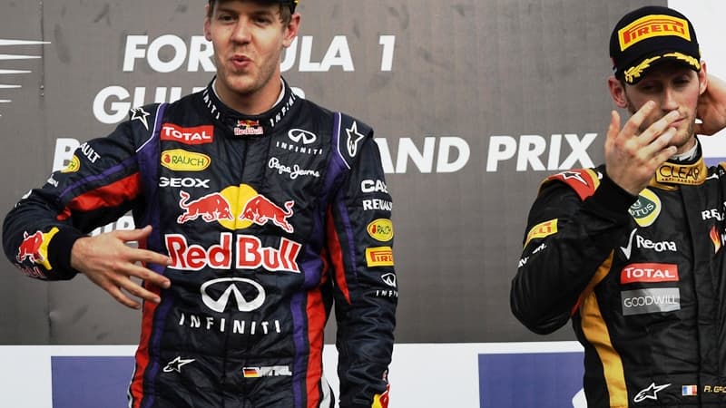 Sebastian Vettel et Romain Grosjean