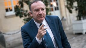 Pierre Gattaz, le président du Medef, à son arrivée à Matignon.