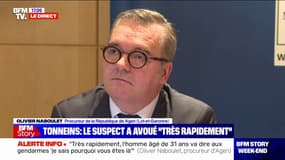 Adolescente retrouvée morte à Tonneins: le suspect "a été poursuivi, quand il était mineur, pour des faits d'agression sexuelle sur mineur", affirme Olivier Naboulet, procureur d'Agen