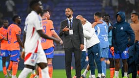 Mehdi Benatia, conseiller sportif de l'OM, à Lyon le 22 septembre 2024