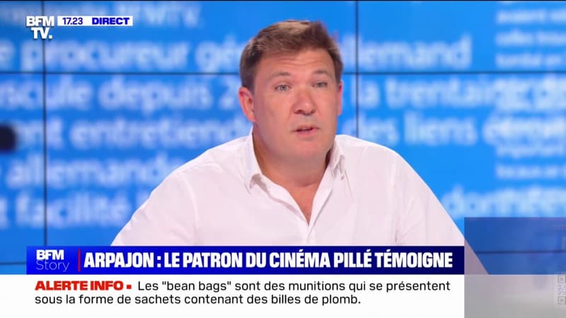 On a reconnu des enfants qui viennent le week-end: le propriétaire d'un cinéma vandalisé à Arpajon (Essonne) témoigne sur BFMTV