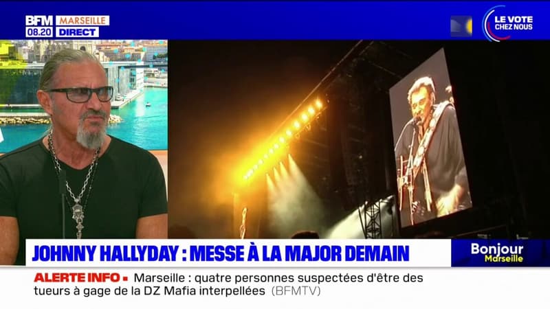Regarder la vidéo Marseille: une messe en hommage de Johnny Hallyday