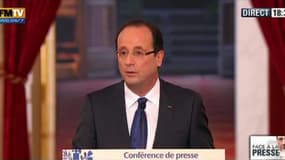 François Hollande, mardi 13 novembre, lors de sa conférence de presse à l'Elysée