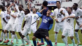 Axel Salhi, vainqueur de la Coupe Gambardella avec l'AJ Auxerre, le 03/05/2014
