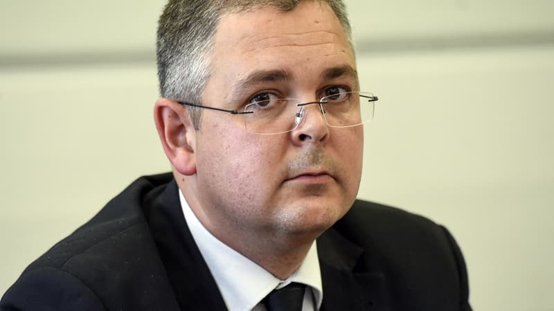 Le procureur français Baptiste Porcher assiste à une conférence de presse le 30 mai 2018 au palais de justice de Laon, dans le nord de la France.